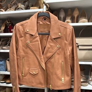 Blank NYC Women's Camel faux Leather Jacket - medium